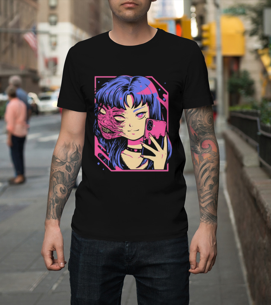 Love Me To Death Again Anime Zombie Aesthetic Pastel Goth T-Shirt