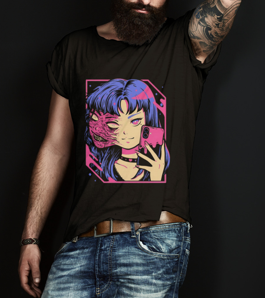 Love Me To Death Again Anime Zombie Aesthetic Pastel Goth T-Shirt