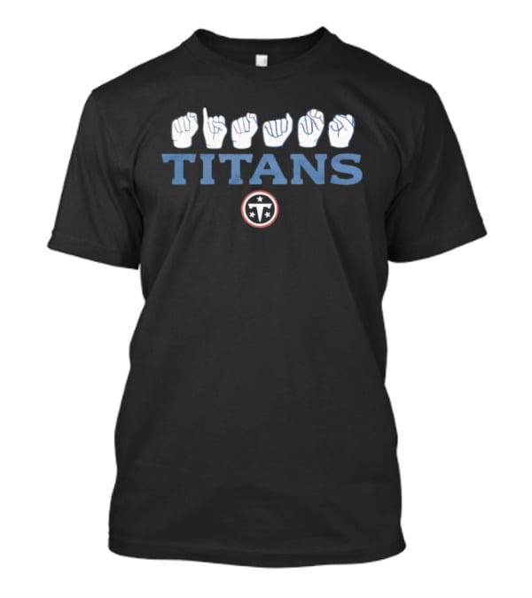 Love Sign Tennessee Titans National Football League Center Chest T-Shirt