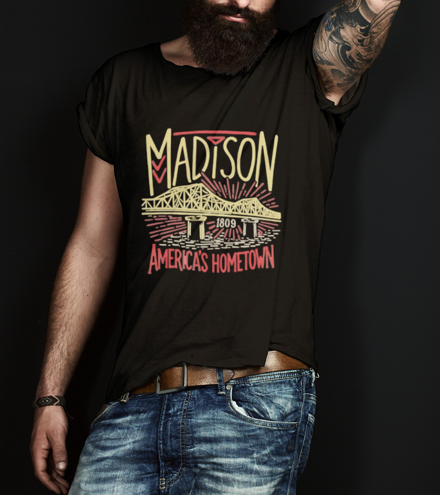 Madison 1809 America's Hometown Bridge T-Shirt