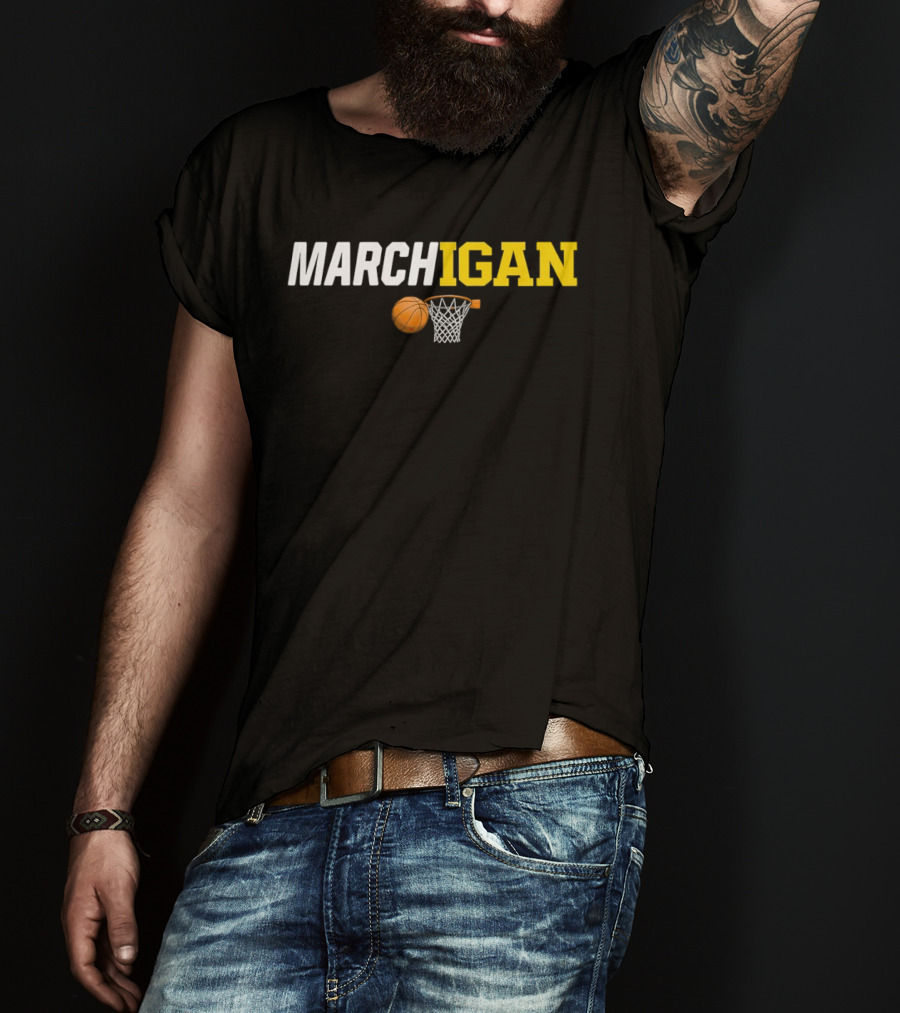Marchigan Basketball Michigan Wolverines March Madness T-Shirt