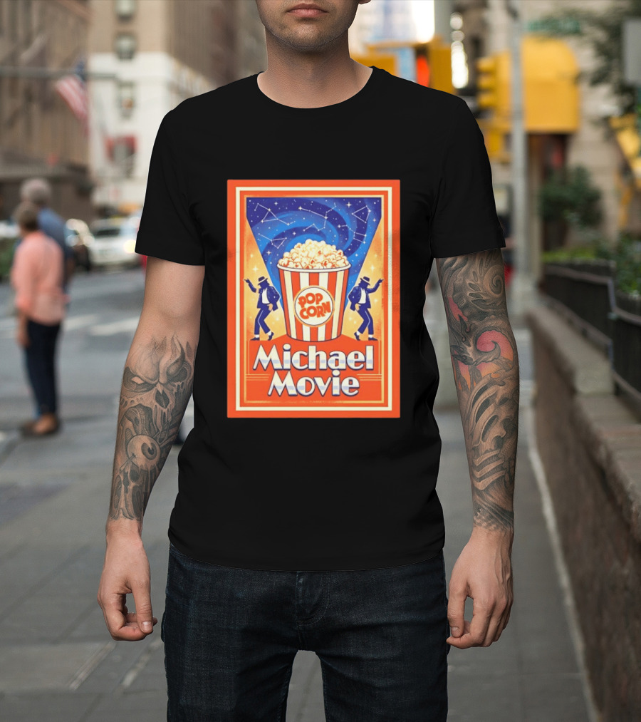Michael Movie 2026 Popcorn Constellations Retro Dance Stars T-Shirt