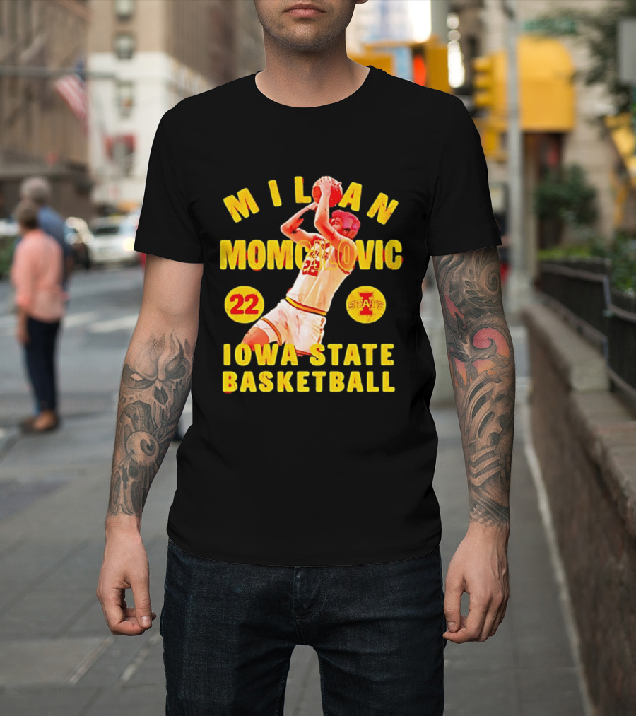 Milan Momcilovic 22 Iowa State Cyclones Basketball State 2026 T-Shirt