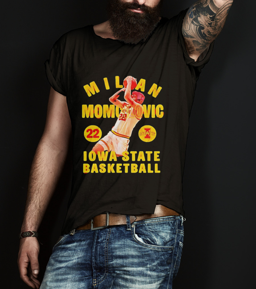 Milan Momcilovic 22 Iowa State Cyclones Basketball State 2026 T-Shirt