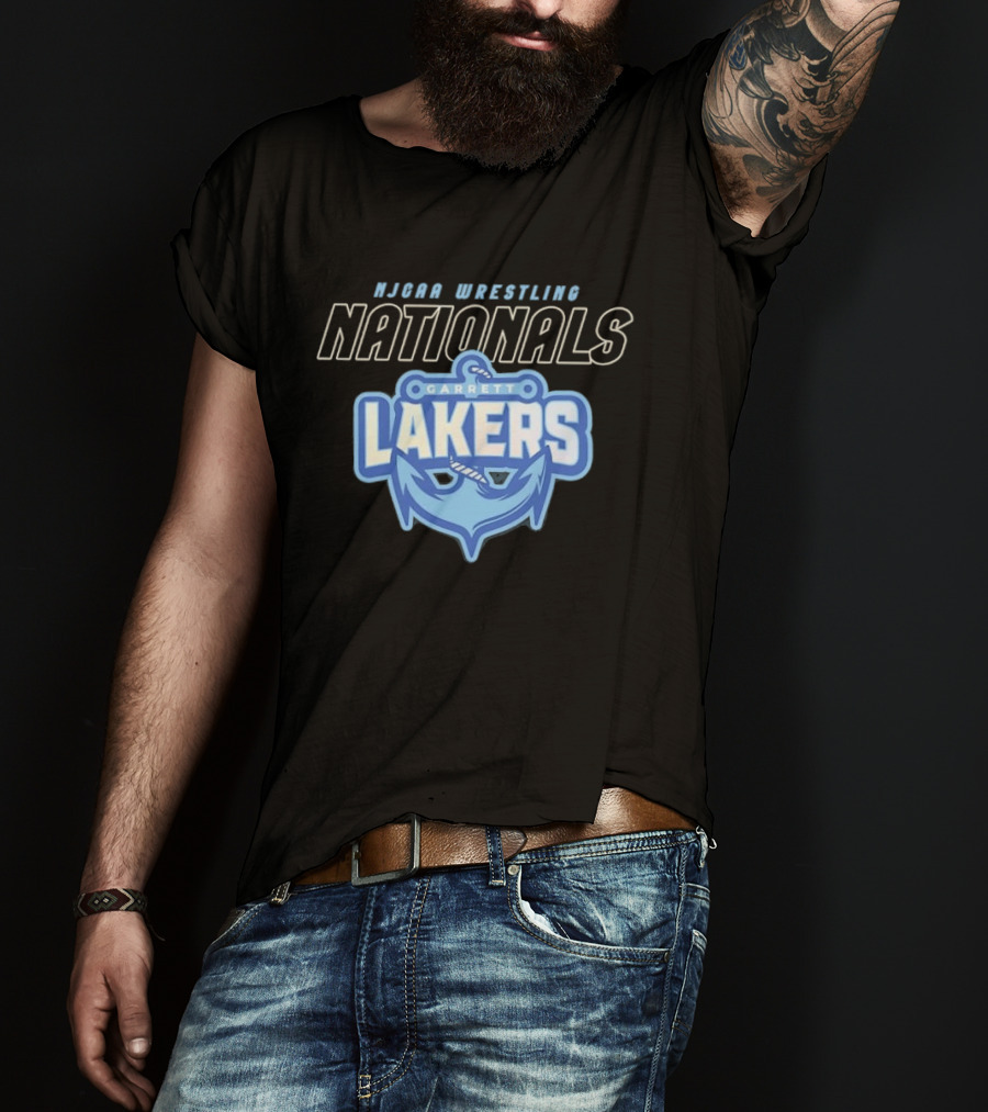 NJCAA Wrestling Nationals Garrett Lakers Anchor T-Shirt
