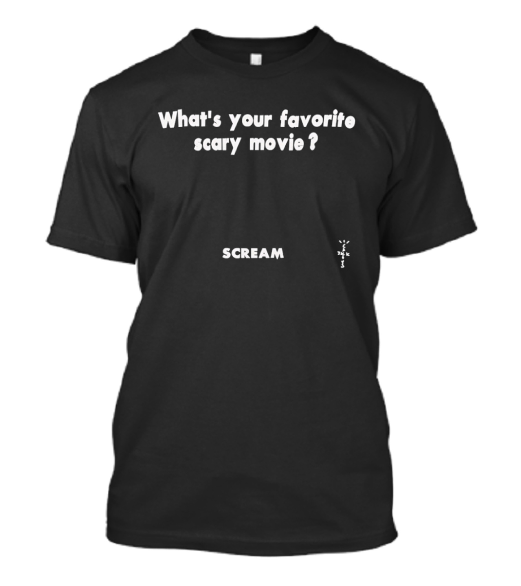 Scream What's Your Favorite Scary Movie Question Iconic Horror Phrase T-Shirt