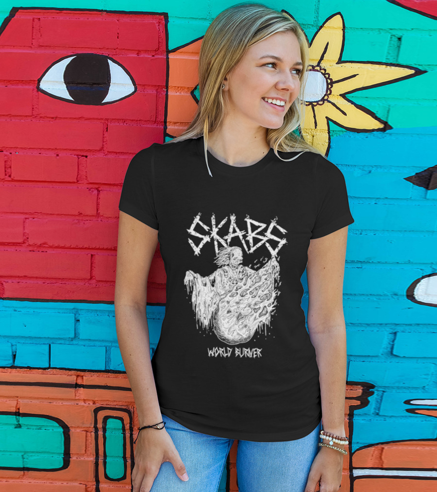 SKABS World Burner Skeleton Phantom Graffiti T-Shirt