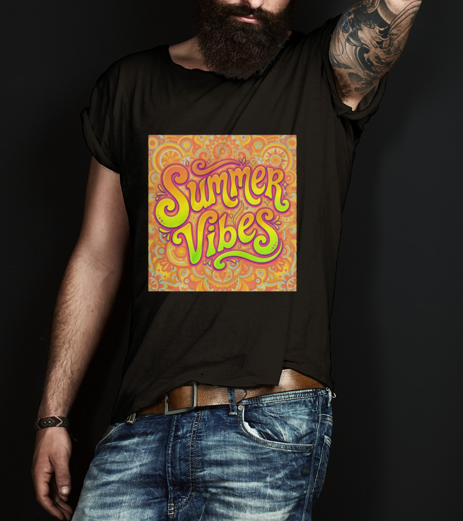 Summer Vibes Psychedelic Groove Floral T-Shirt