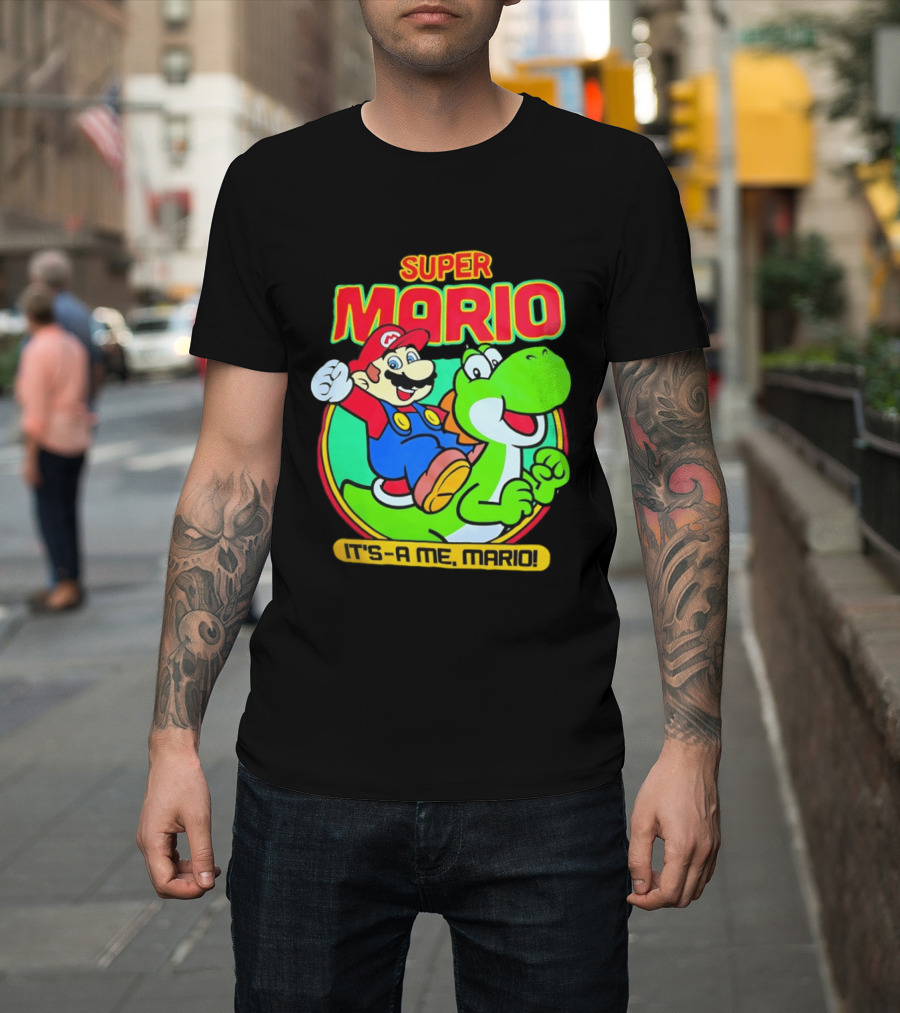 Super Mario Yoshi It's A Me Mario Nostalgic Adventure T-Shirt