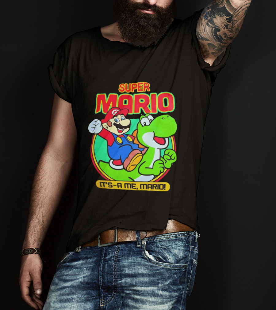 Super Mario Yoshi It's A Me Mario Nostalgic Adventure T-Shirt
