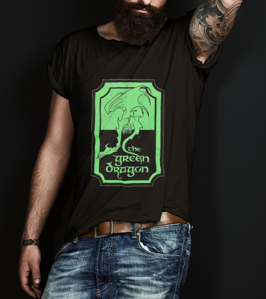 The Green Dragon Lord Of The Rings Fantasy Tavern T-Shirt