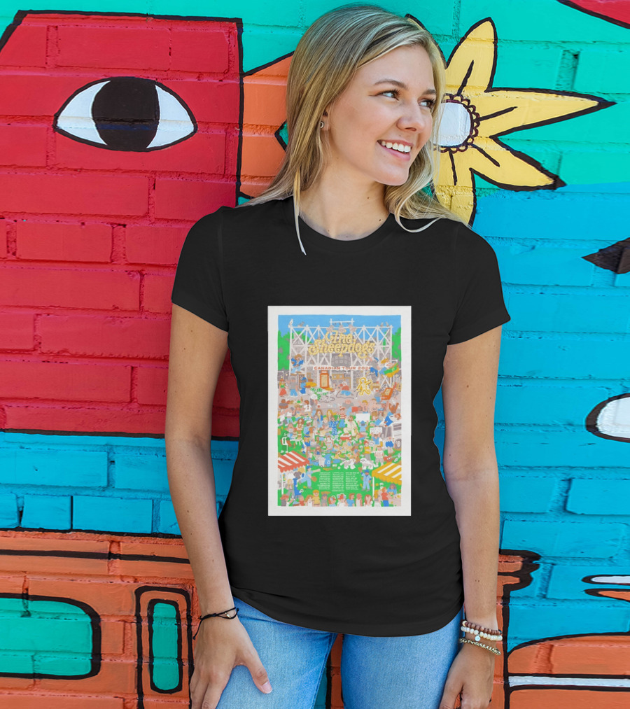 The Sheepdogs Canadian Tour 2026 Colorful Festival Scene With Crowd And Marquee T-Shirt