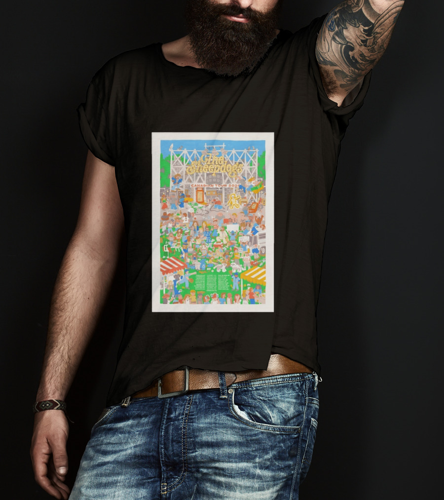 The Sheepdogs Canadian Tour 2026 Colorful Festival Scene With Crowd And Marquee T-Shirt