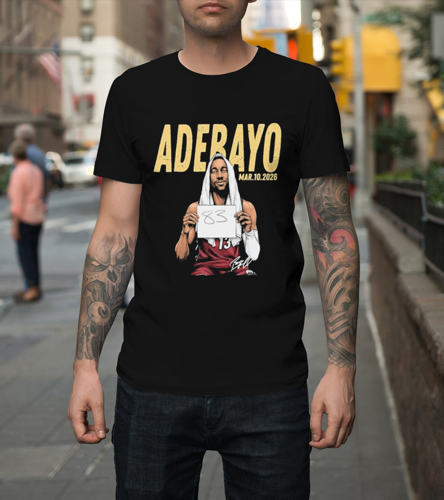 Ultimate Bam Adebayo Career High 83 Miami Basketball March 10 2026 T-Shirt