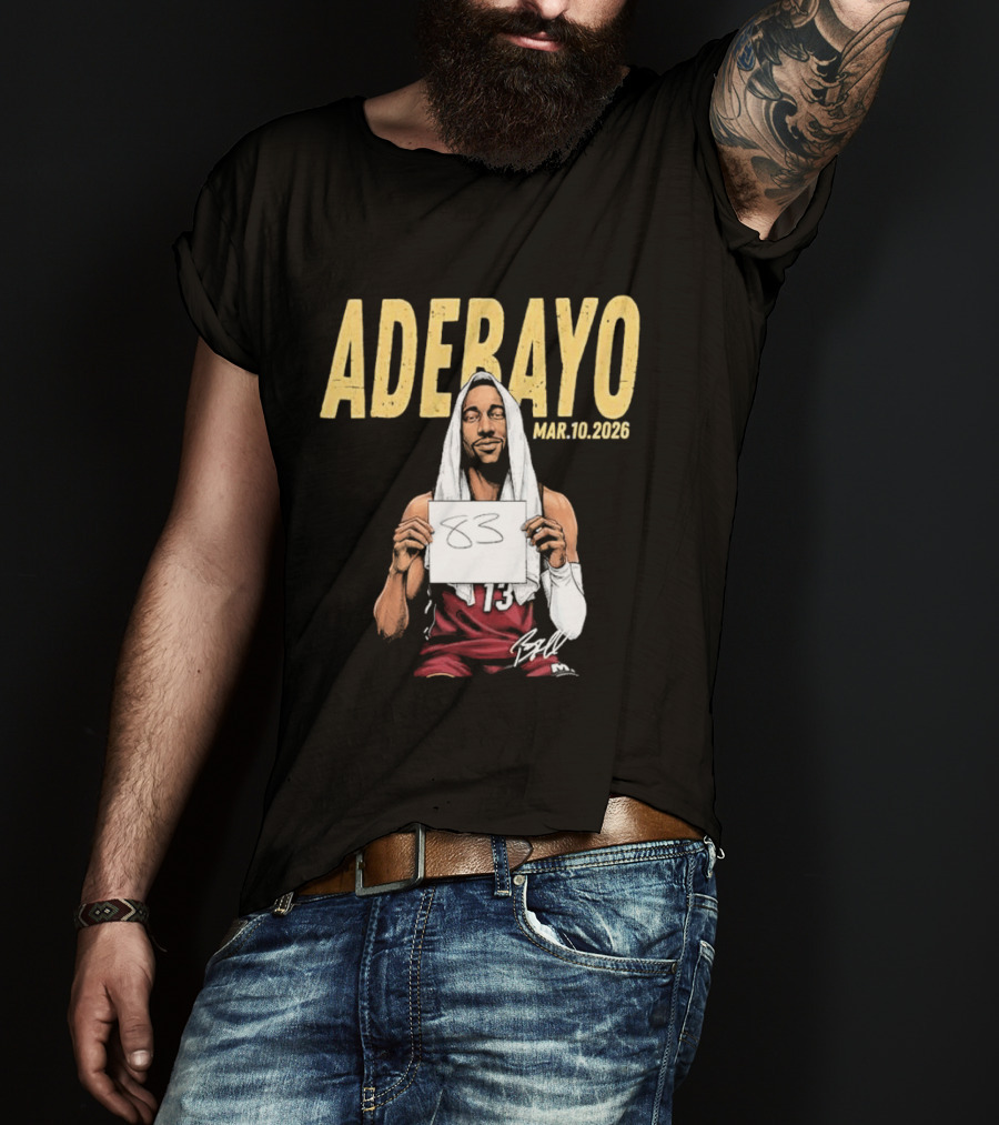 Ultimate Bam Adebayo Career High 83 Miami Basketball March 10 2026 T-Shirt