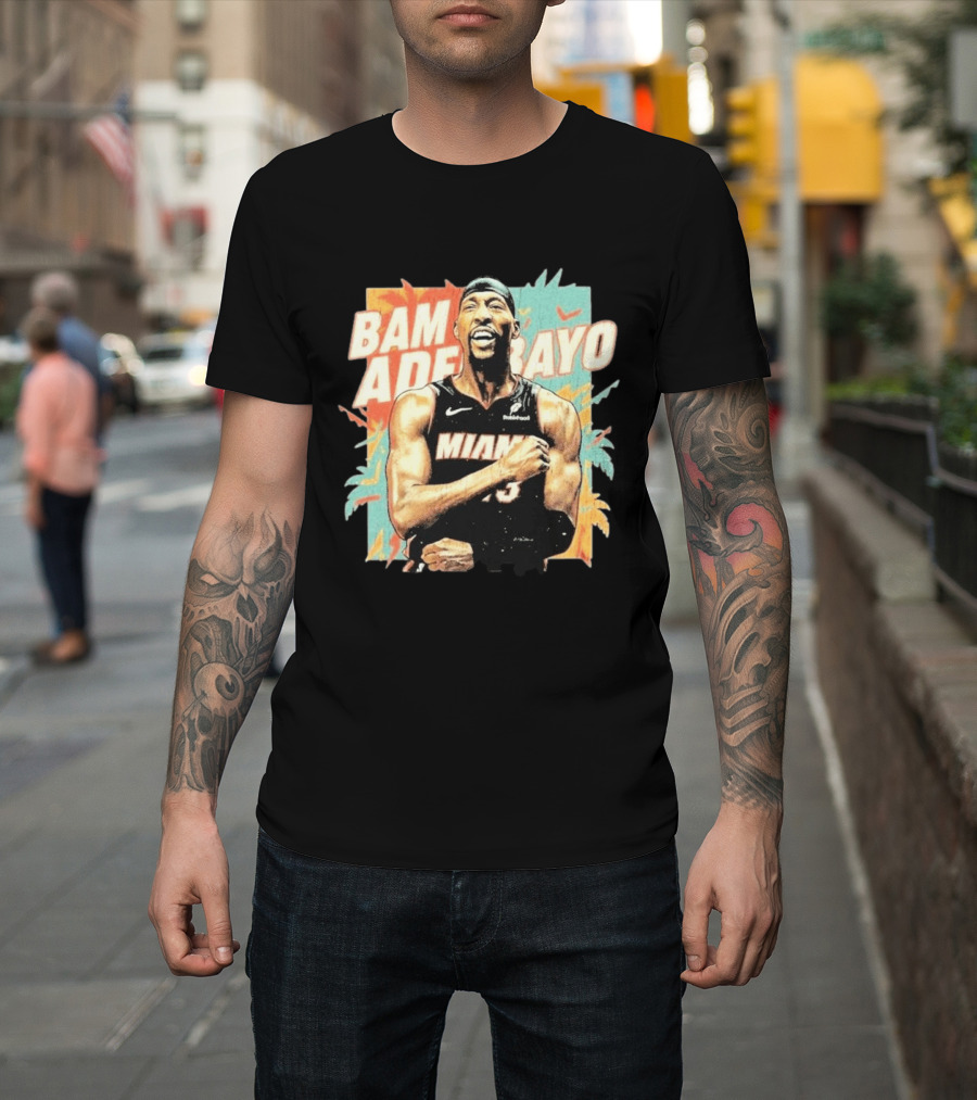 Bam Adebayo Miami Basketball NBA Star Tropical Vibes T-Shirt
