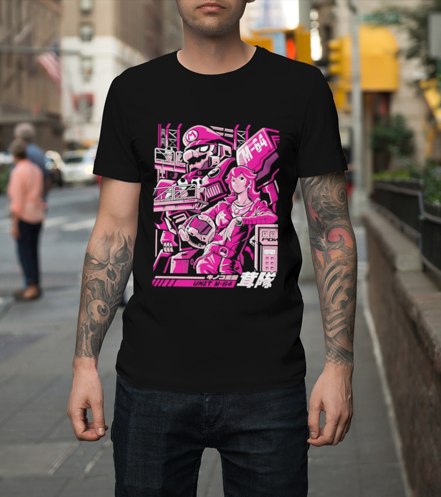 Unit M 64 Mario Mech M 64 Princess Peach T-Shirt