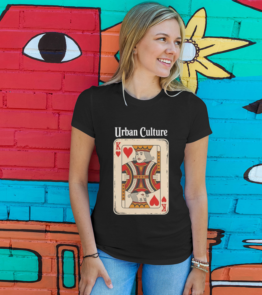 Urban Culture King Of Hearts Card T-Shirt