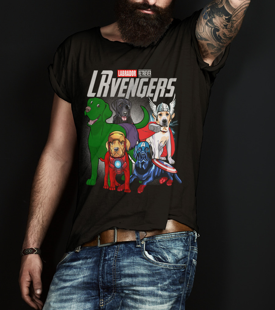 Labrador Retriever LRvengers Superhero Dogs Assemble T-Shirt