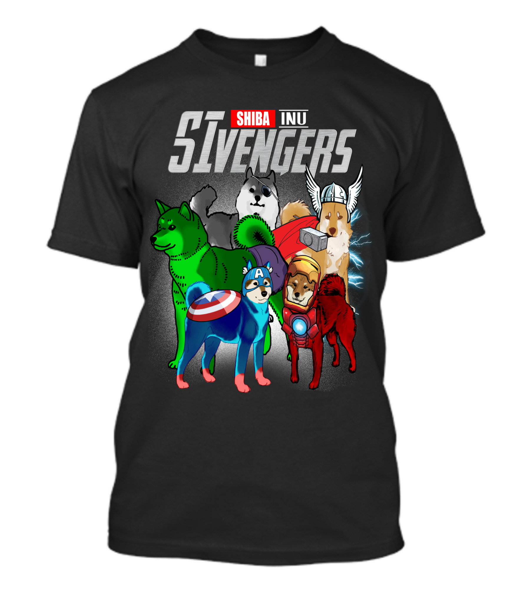 Shiba Inu SIvengers Dog Heroes Avengers T-Shirt
