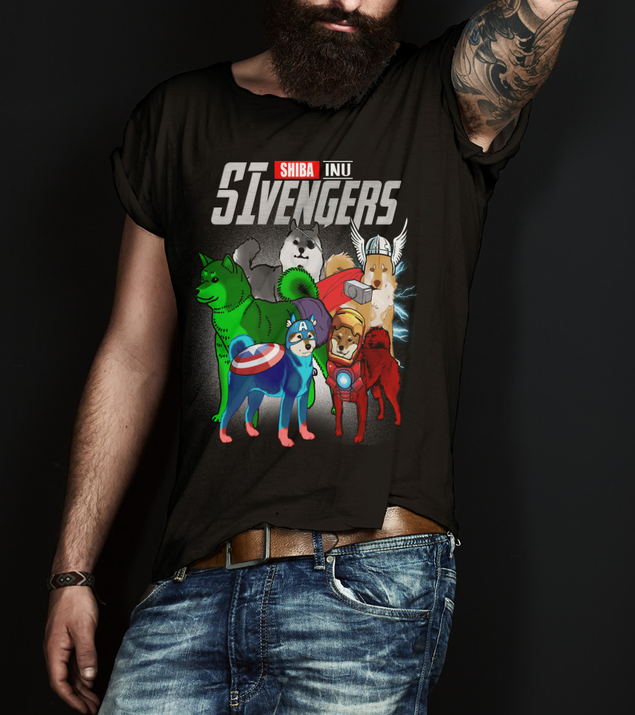Shiba Inu SIvengers Dog Heroes Avengers T-Shirt