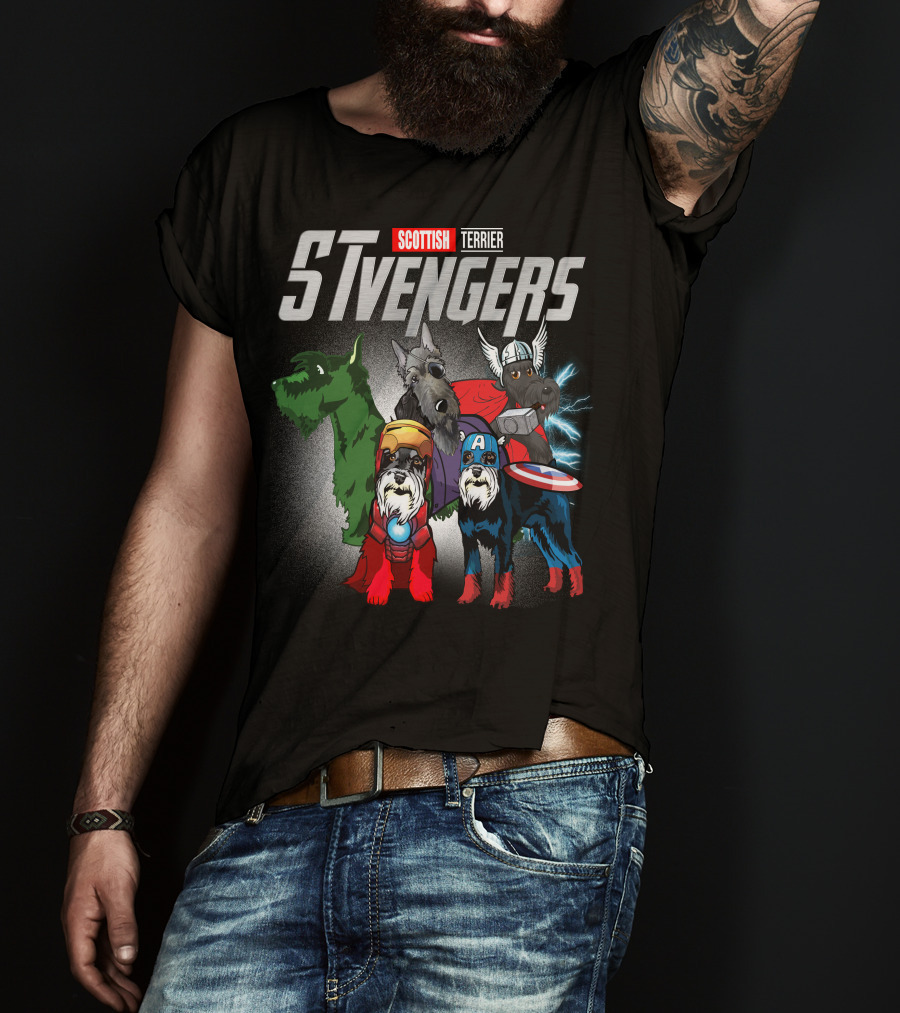 Scottish Terrier STvengers Assemble Heroes T-Shirt