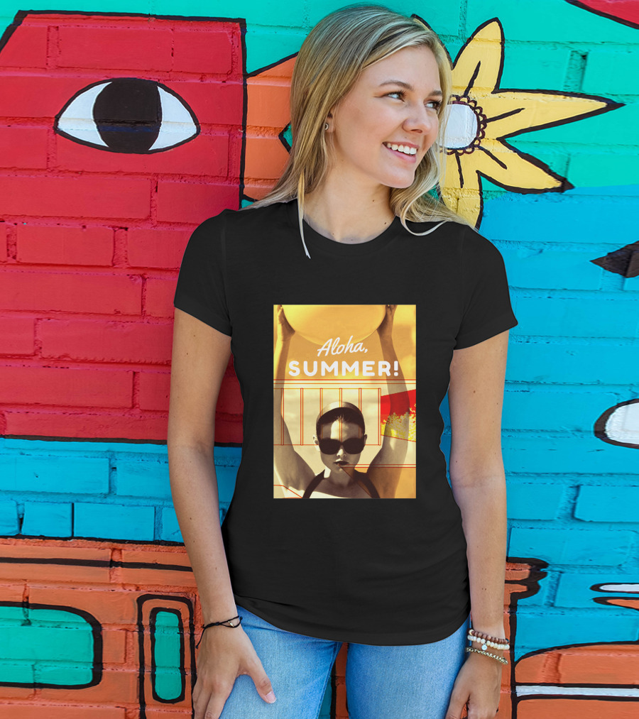 Aloha Summer Beach Ball Sunglasses Retro Vibes T-Shirt