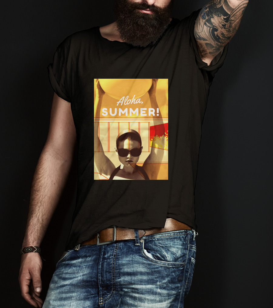 Aloha Summer Beach Ball Sunglasses Retro Vibes T-Shirt