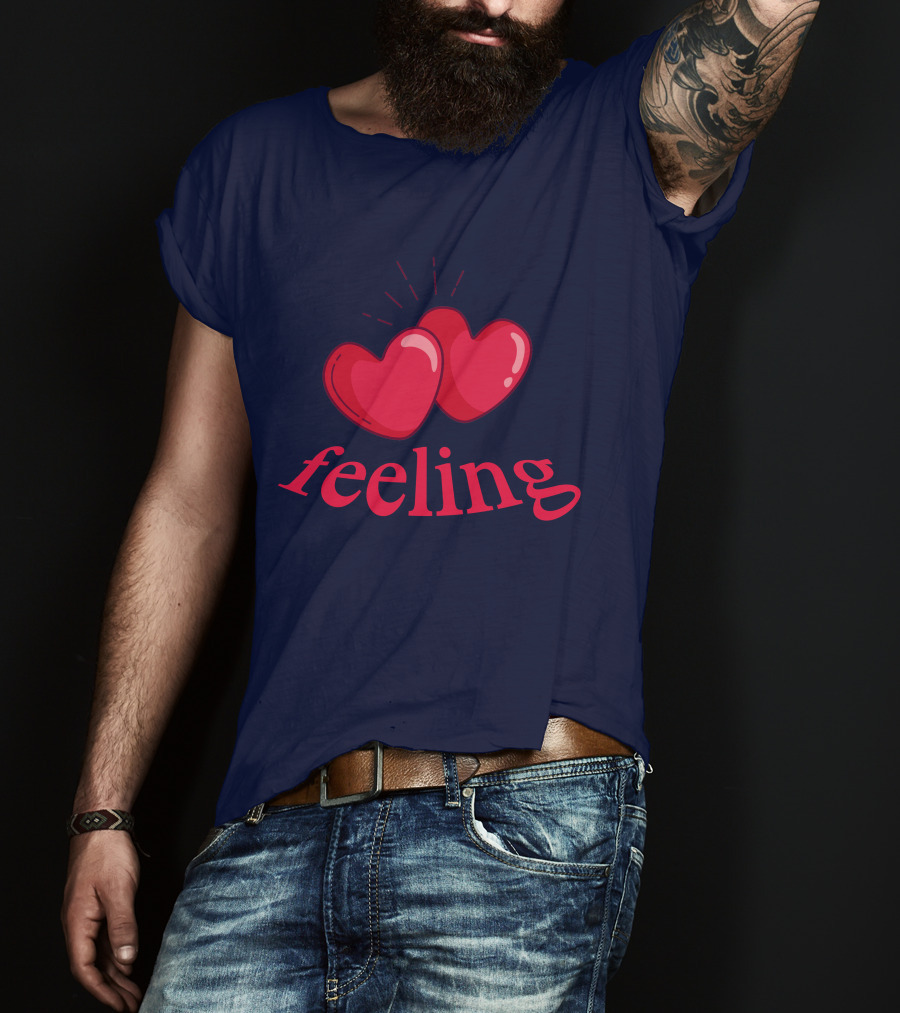 Feeling With Red Hearts Iconic T-Shirt