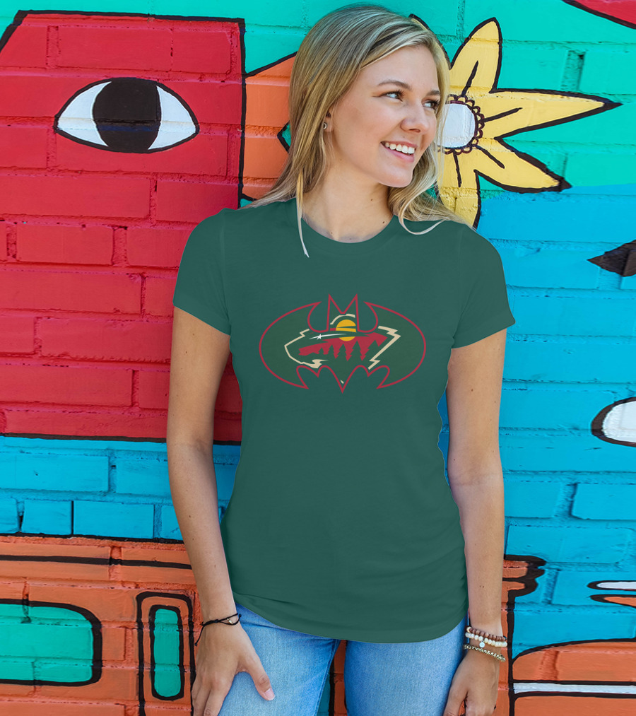 Minnesota Wild Batman Logo Mashup T-Shirt