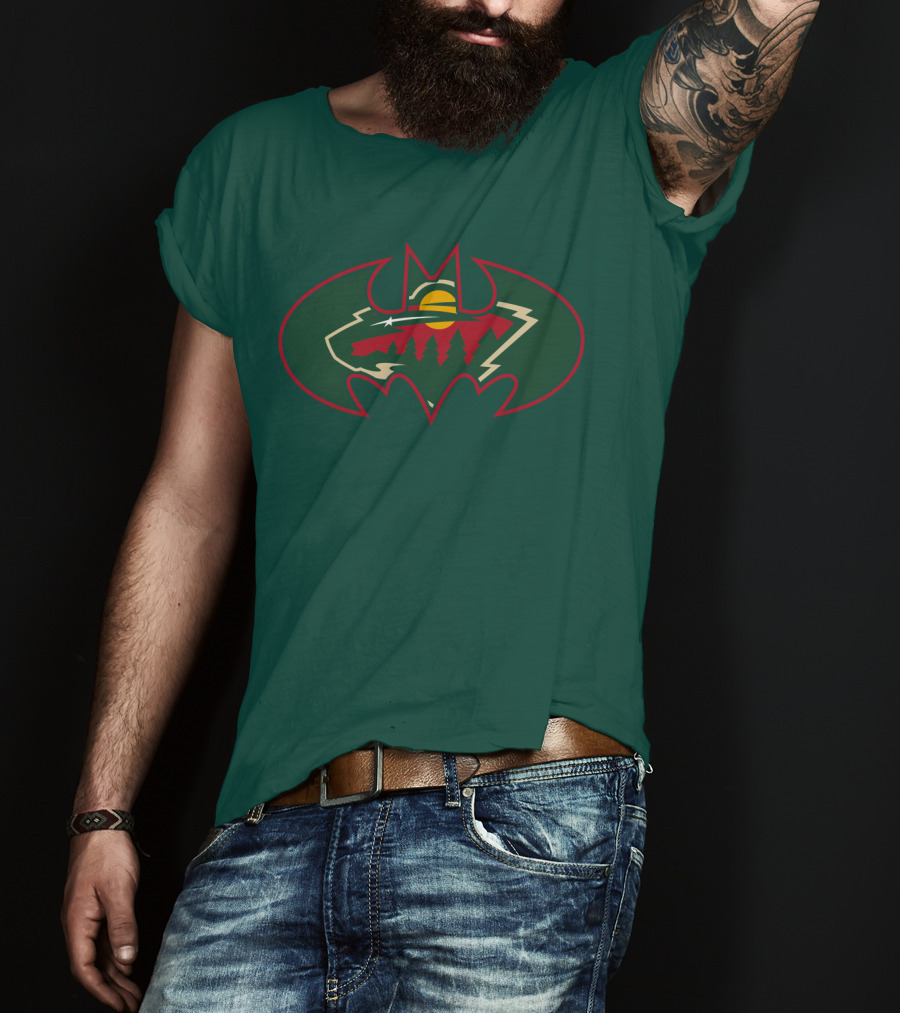 Minnesota Wild Batman Logo Mashup T-Shirt