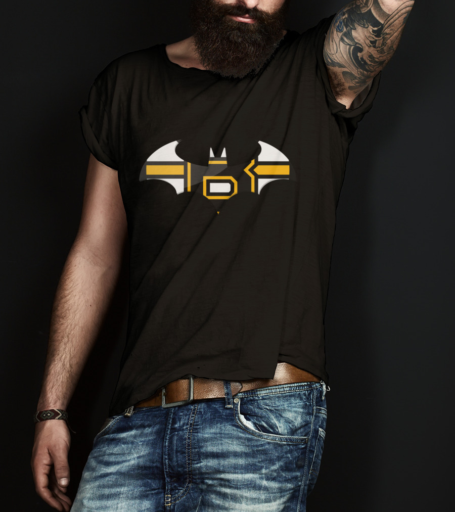 Boston Bruins Bat Symbol Crossover T-Shirt
