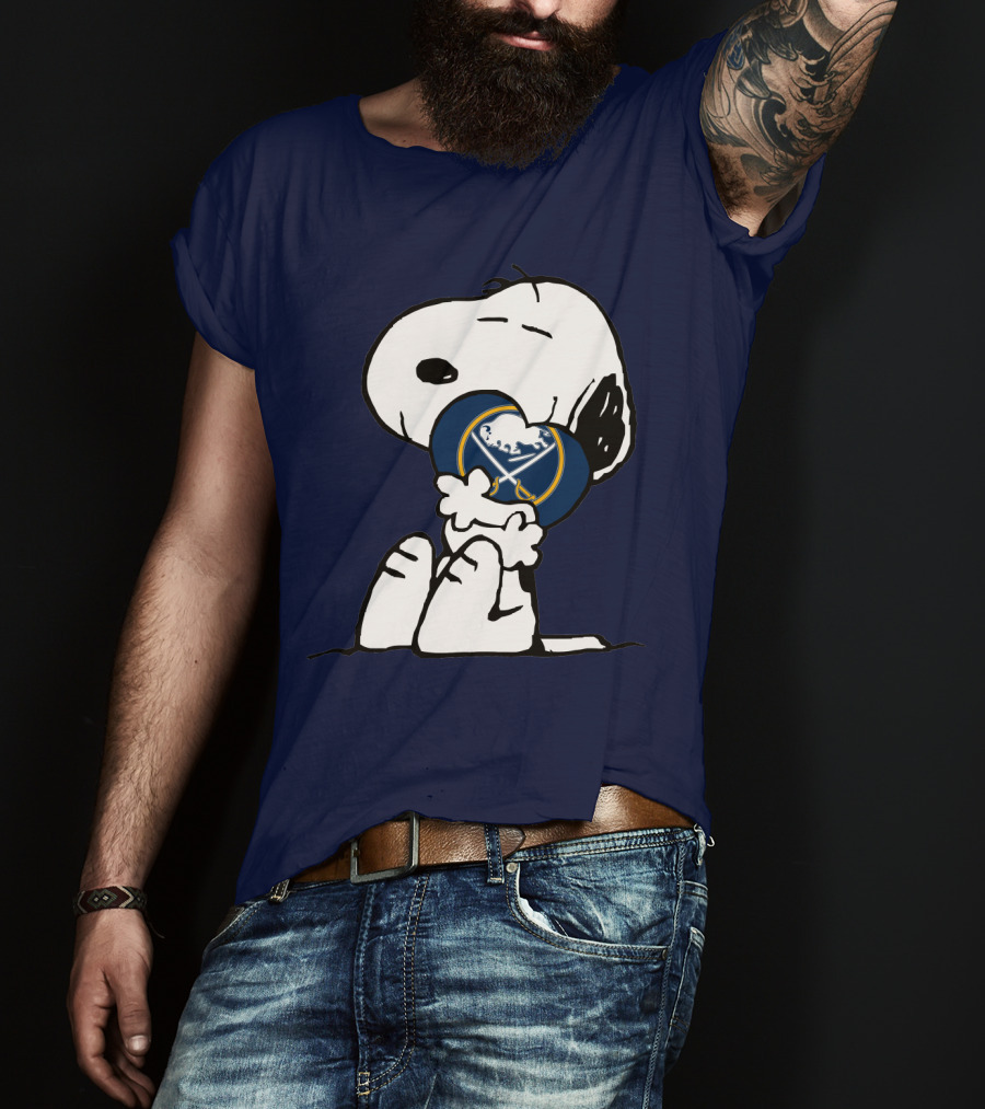 Snoopy Hugging Buffalo Sabres T-Shirt