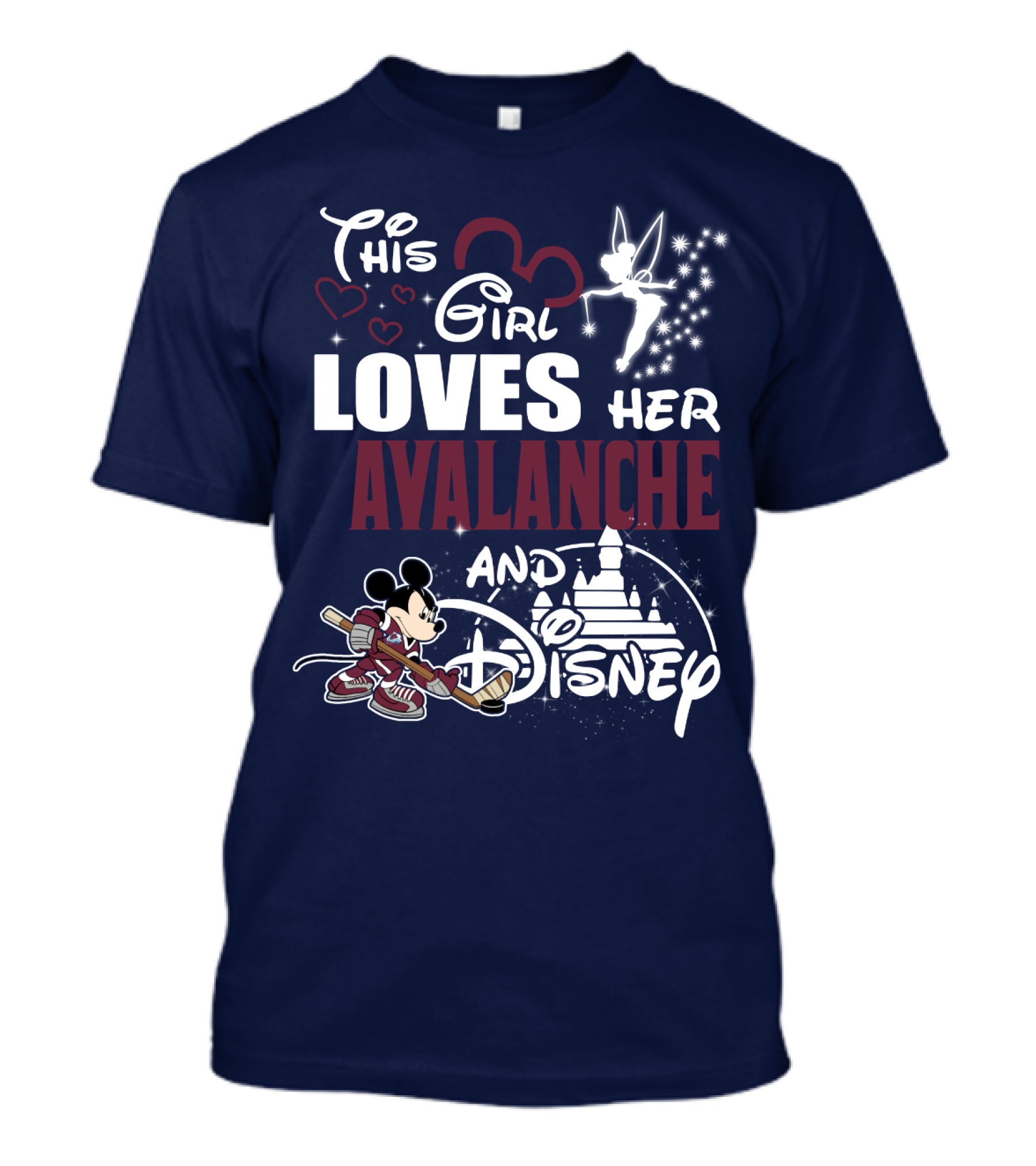 This Girl Loves Her Colorado Avalanche And Disney T-Shirt