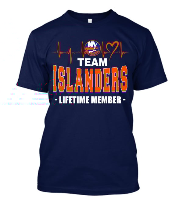 Team Islanders Lifetime Member New York Islanders Heartbeat T-Shirt