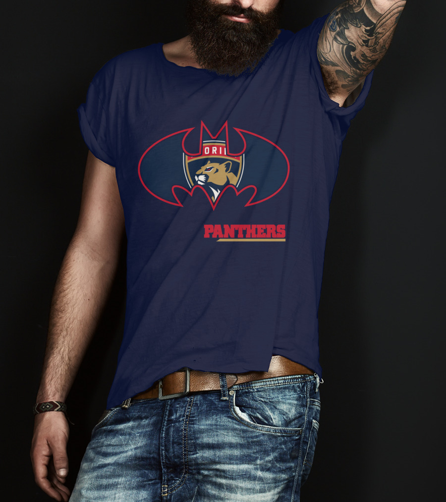 Florida Panthers Bat Symbol Badge T-Shirt