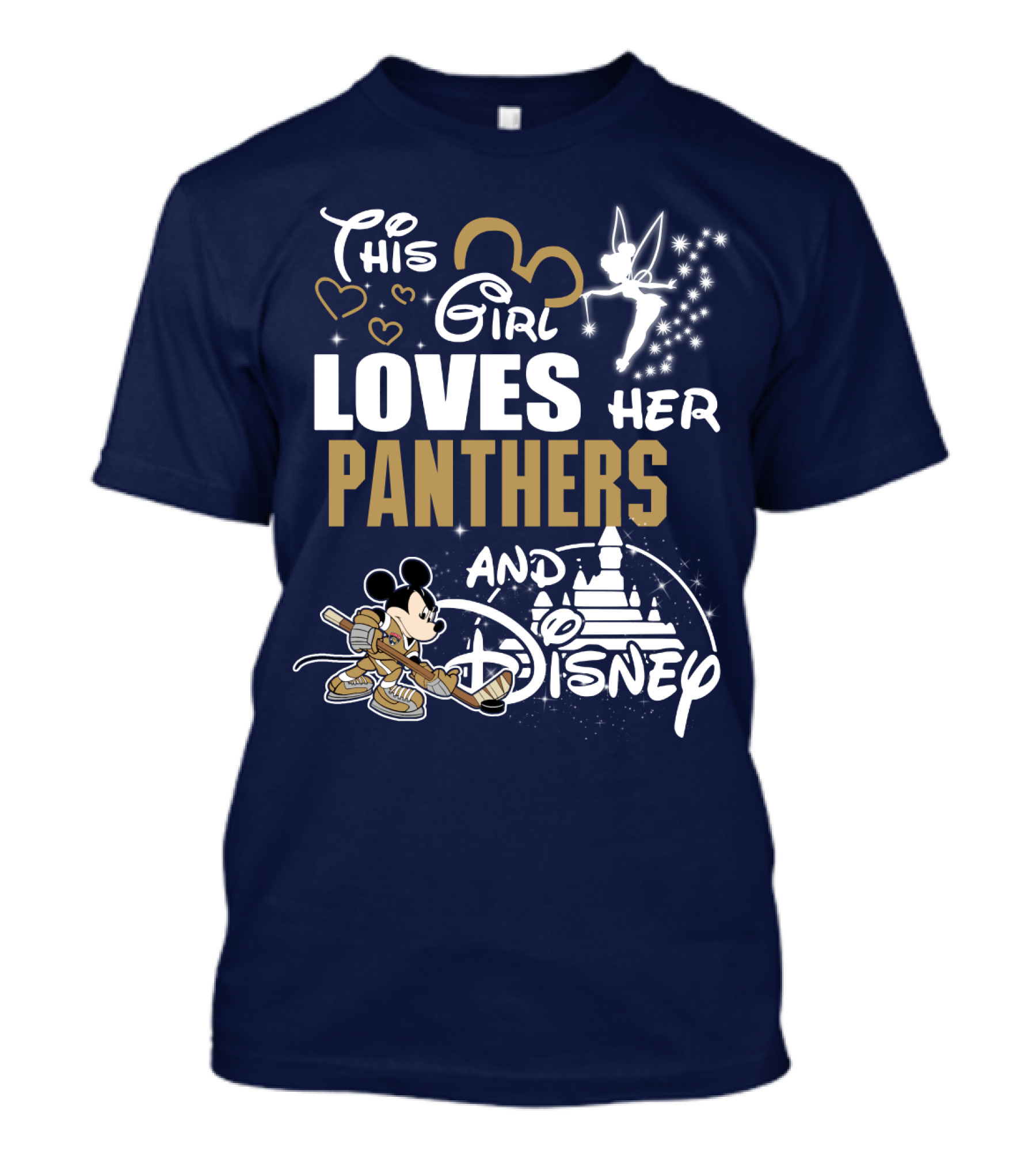 This Girl Loves Her Panthers And Disney T-Shirt