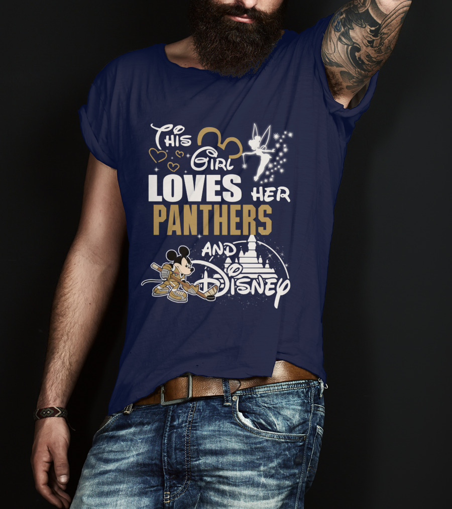 This Girl Loves Her Panthers And Disney T-Shirt