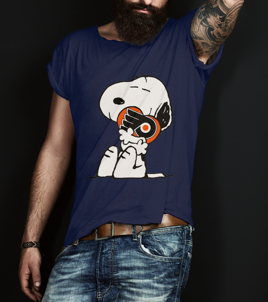 Snoopy Holding Philadelphia Flyers T-Shirt