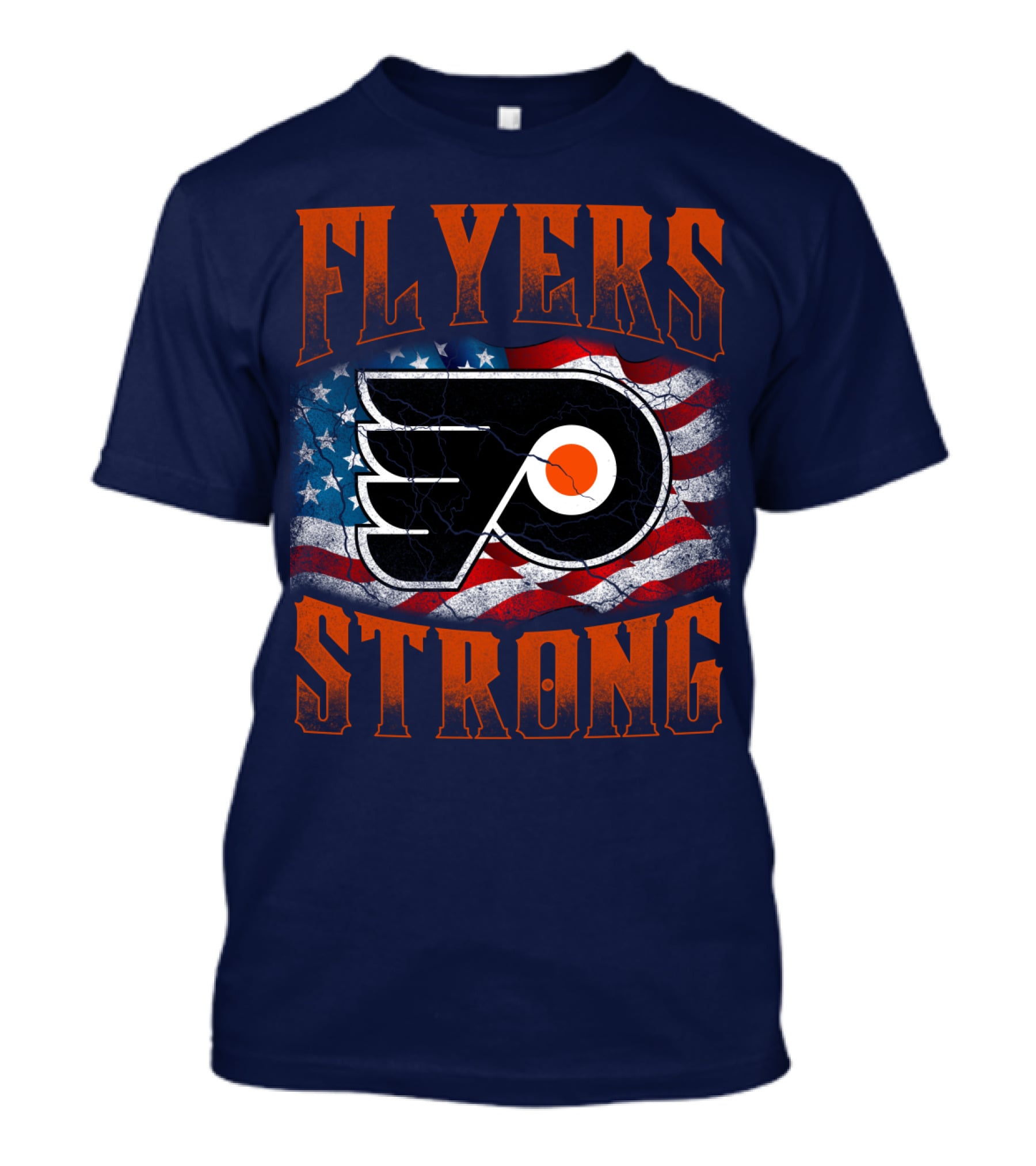 Flyers Strong Philadelphia American Flag T-Shirt