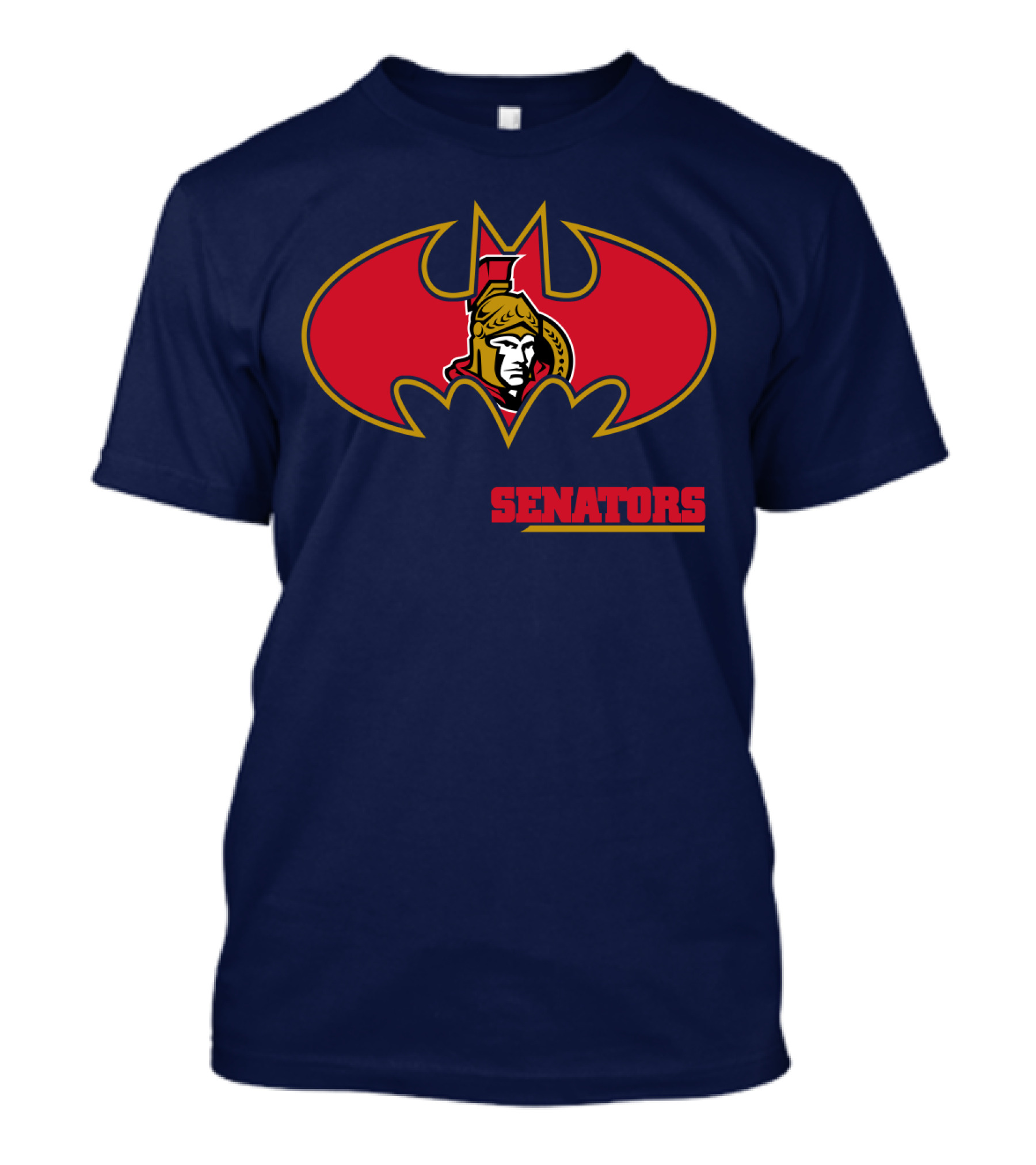 Senators Bat Symbol With Ottawa Senators T-Shirt