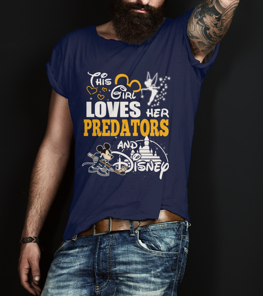 This Girl Loves Her Predators And Disney T-Shirt