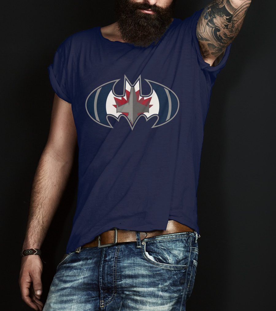 Winnipeg Jets Batman Logo Mashup T-Shirt