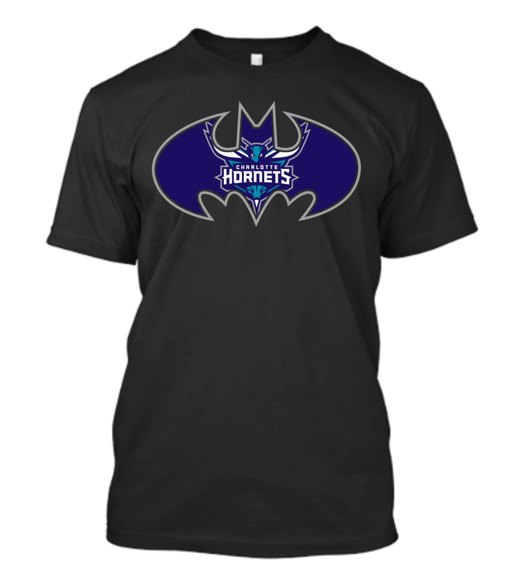 Charlotte Hornets Batman Logo Mashup T-Shirt