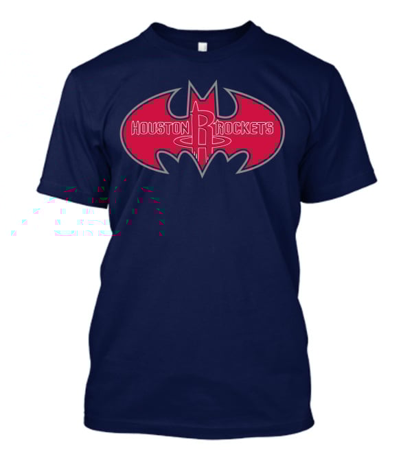 Houston Rockets Batman Logo Red Bat Symbol T-Shirt