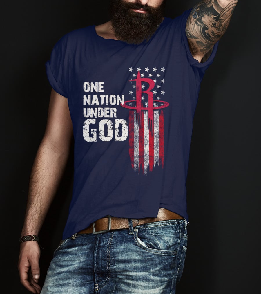 One Nation Under God Houston Rockets T-Shirt