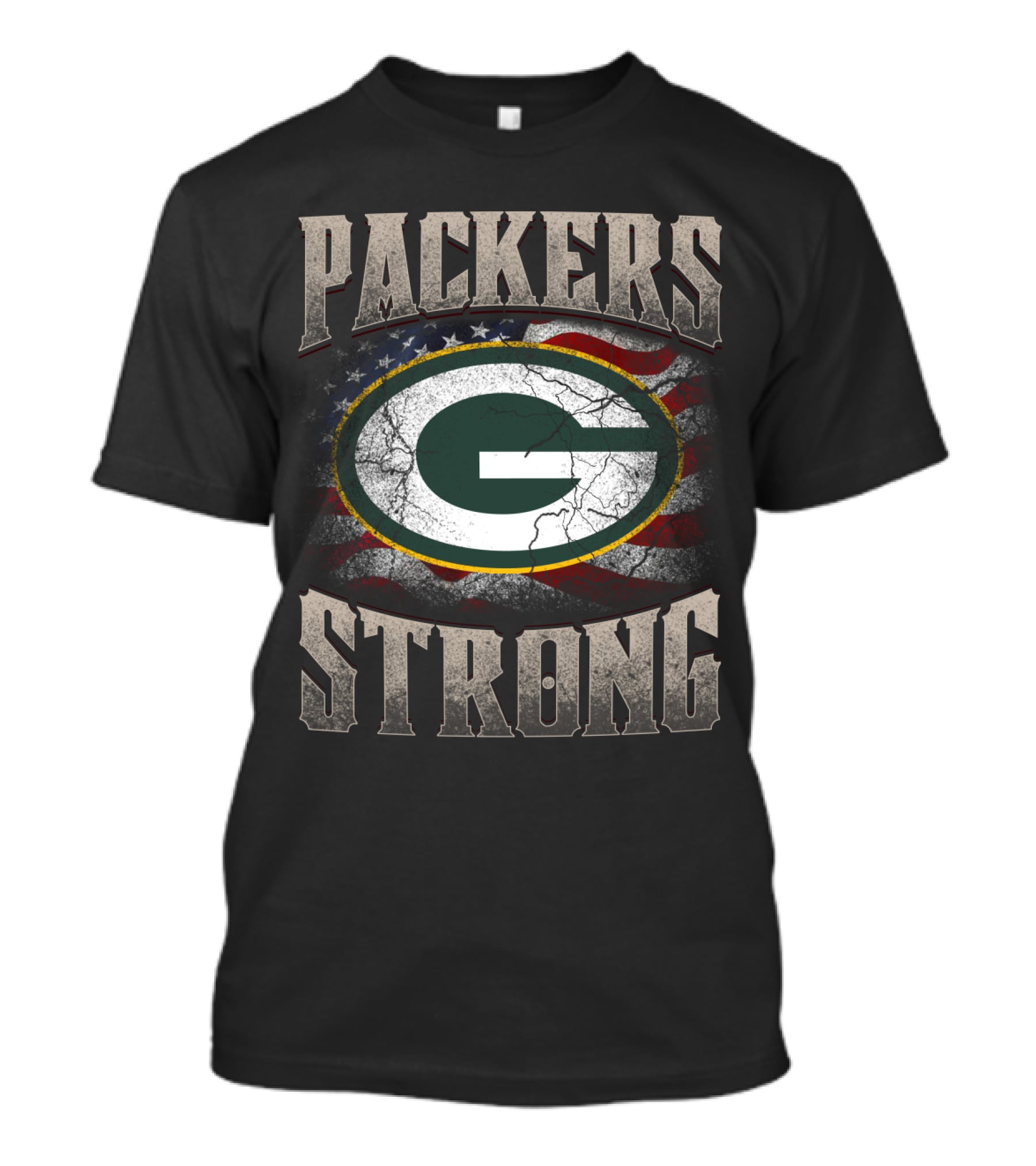 Packers Strong American Flag Green Bay Packers T-Shirt