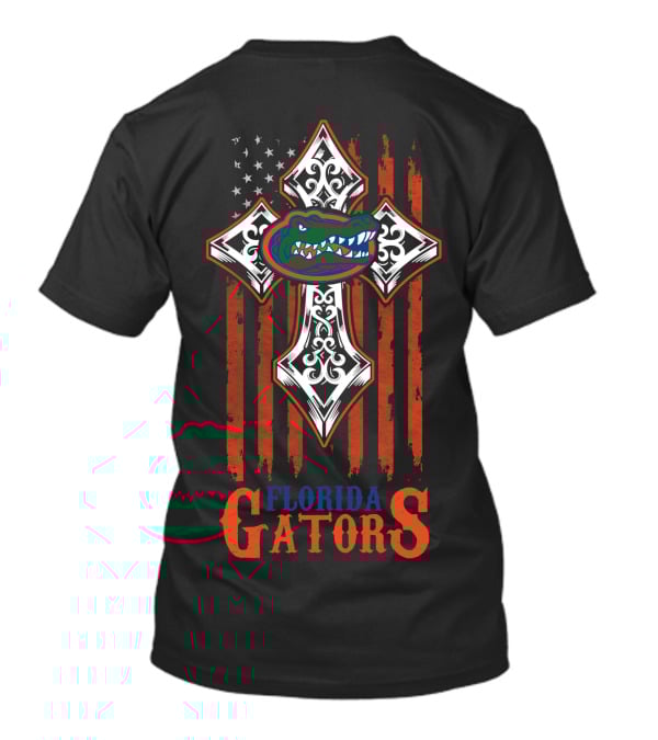Florida Gators American Flag Cross T-Shirt