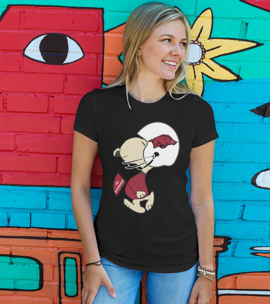 Go Razorbacks Arkansas Razorbacks Helmet Character T-Shirt