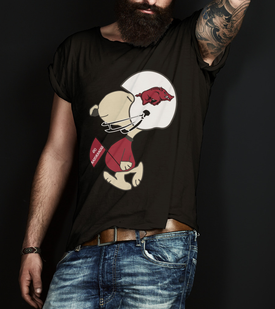 Go Razorbacks Arkansas Razorbacks Helmet Character T-Shirt